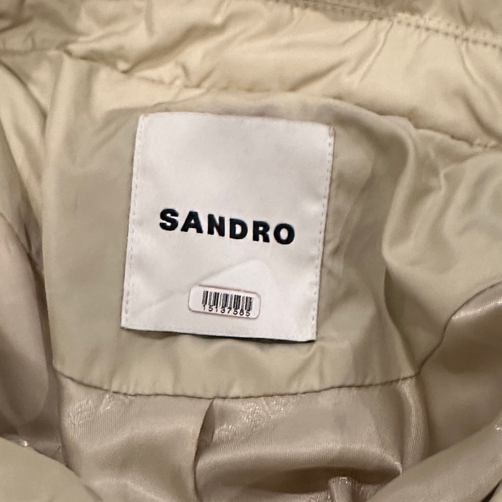 Sandro Beige Quilted Jacket - Picture 3 of 7